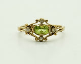 Schmuckset mit Peridot, victorianisch um 1900