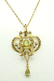 Schmuckset mit Peridot, victorianisch um 1900