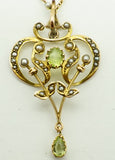 Schmuckset mit Peridot, victorianisch um 1900