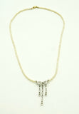 SchleifenCollier, Platin/ Diamanten und Perlen