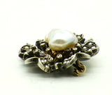 historische Brosche mit Barockperle und Diamanten
