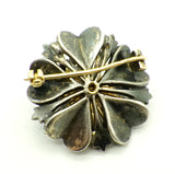 historische Brosche mit Barockperle und Diamanten