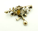 Brosche mit Turmalin und Diamanten