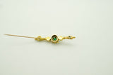 Antike Brosche mit Diamanten und zentralem Smaragd, um 1900