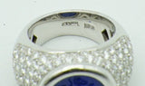 WeißgoldRing mit Lapislazuli u. Diamanten