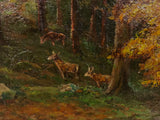 Herbststimmung im Wald mit Rehen