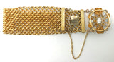 Antikes Armband mit Blütendekor aus Aquamarin