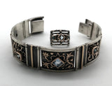 Set aus Armband und Ring, Silber mit Topas, Deutschland