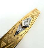 Brosche mit Granulation und Diamanten