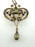 Schmuckset mit Peridot, victorianisch um 1900