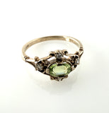 Schmuckset mit Peridot, victorianisch um 1900