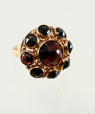 Imposanter GranatRing im alten Stil, um 1960