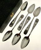 Satz von 6 Dessertlöffel, um 1900