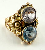 handgearbeiteter Ring mit Spinellen, um 1910