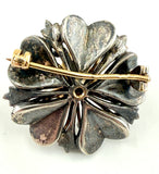 historische Brosche mit Barockperle und Diamanten