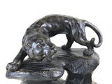 Tierplastik zweier Tiger nach japanischer Art, um 1930