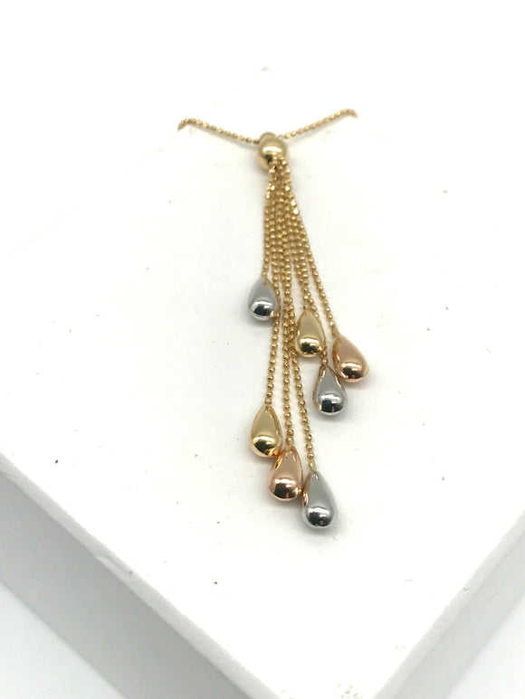 Kette mit Anhänger, bicolor