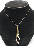 Kette mit Anhänger, bicolor