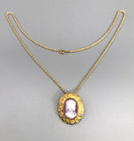Camee Anhänger/ Brosche mit Kette