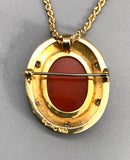 Camee Anhänger/ Brosche mit Kette
