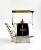 Teekanne mit Rechaud, Art Deco