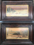 Gemäldepaar „Fasane im Wald“, W. Lorenz