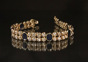 Luxeriöses Diamantarmband mit Saphiren
