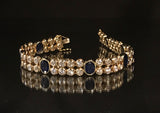 Luxeriöses Diamantarmband mit Saphiren