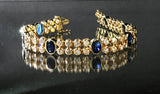 Luxeriöses Diamantarmband mit Saphiren