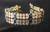 Luxeriöses Diamantarmband mit Saphiren