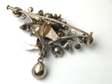 Brosche mit Turmalin und Diamanten