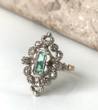 Historischer Smaragdring, wohl Frankreich um 1780