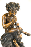 Bronzeplastik musizierender Faun, nach Vincenzo Cinque