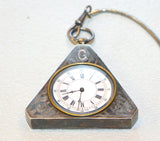 Freimaurer Triangel Taschenuhr, 800er Silber, Schweiz, um 1870/90
