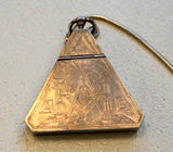 Freimaurer Triangel Taschenuhr, 800er Silber, Schweiz, um 1870/90