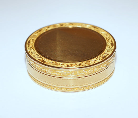 guillochierte Goldtabatiere Frankreich, um 1780 Meister CD